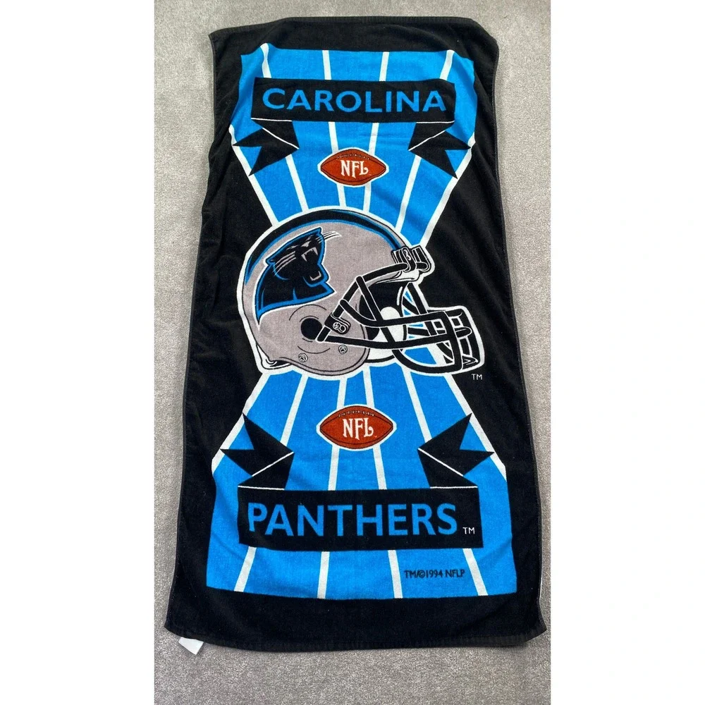 Carolina Panthers NFL Football Helmet Beach Towel 1994 Vintage‎